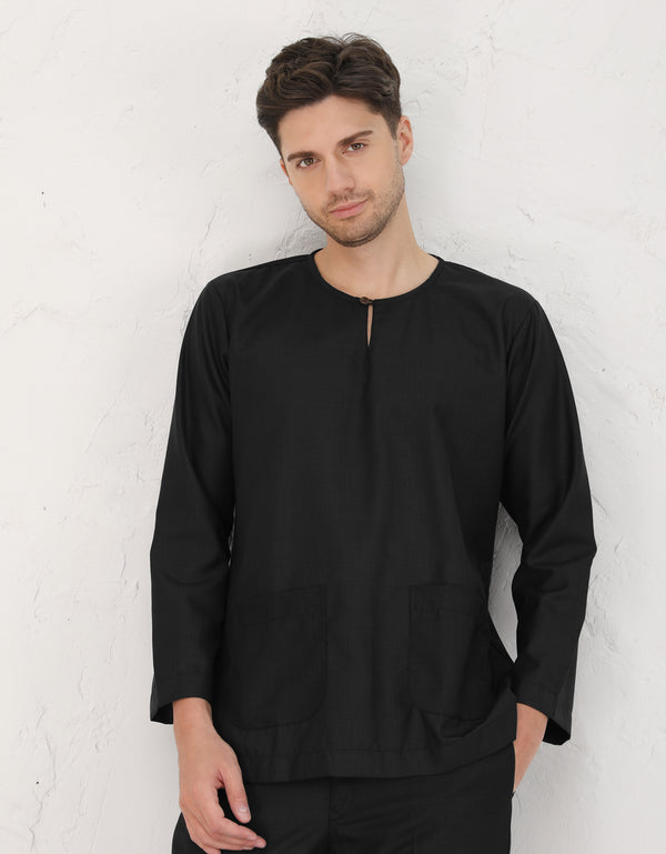 BAJU MELAYU JOHOR IYYAD (BLACK)
